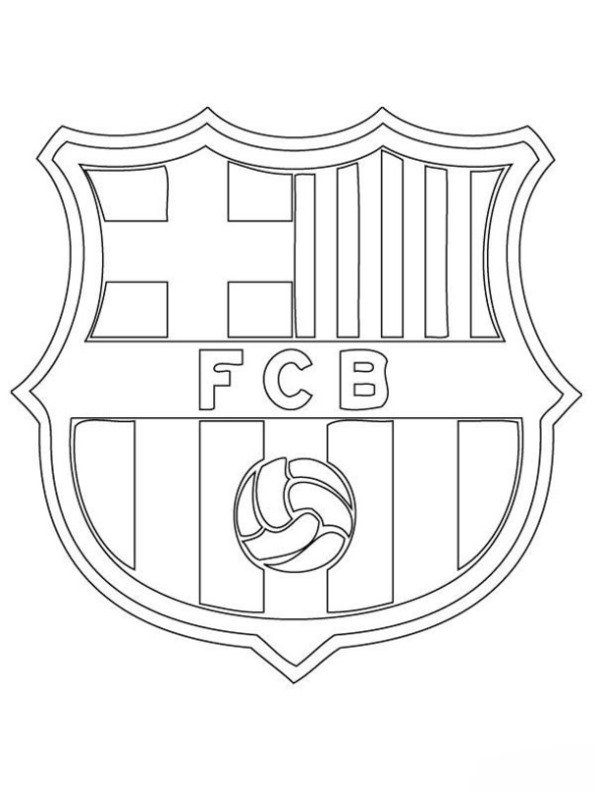 Print FC Barcelona kleurplaat